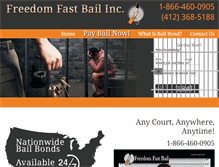 Tablet Screenshot of freedomfastbail.com